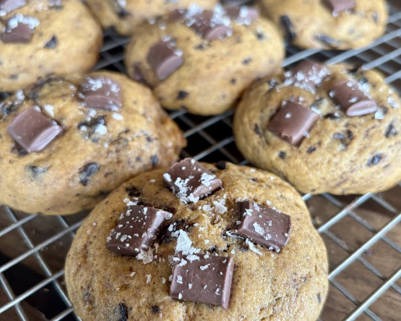 Sourdough Pumpkin Chocolate Chunk Cookies